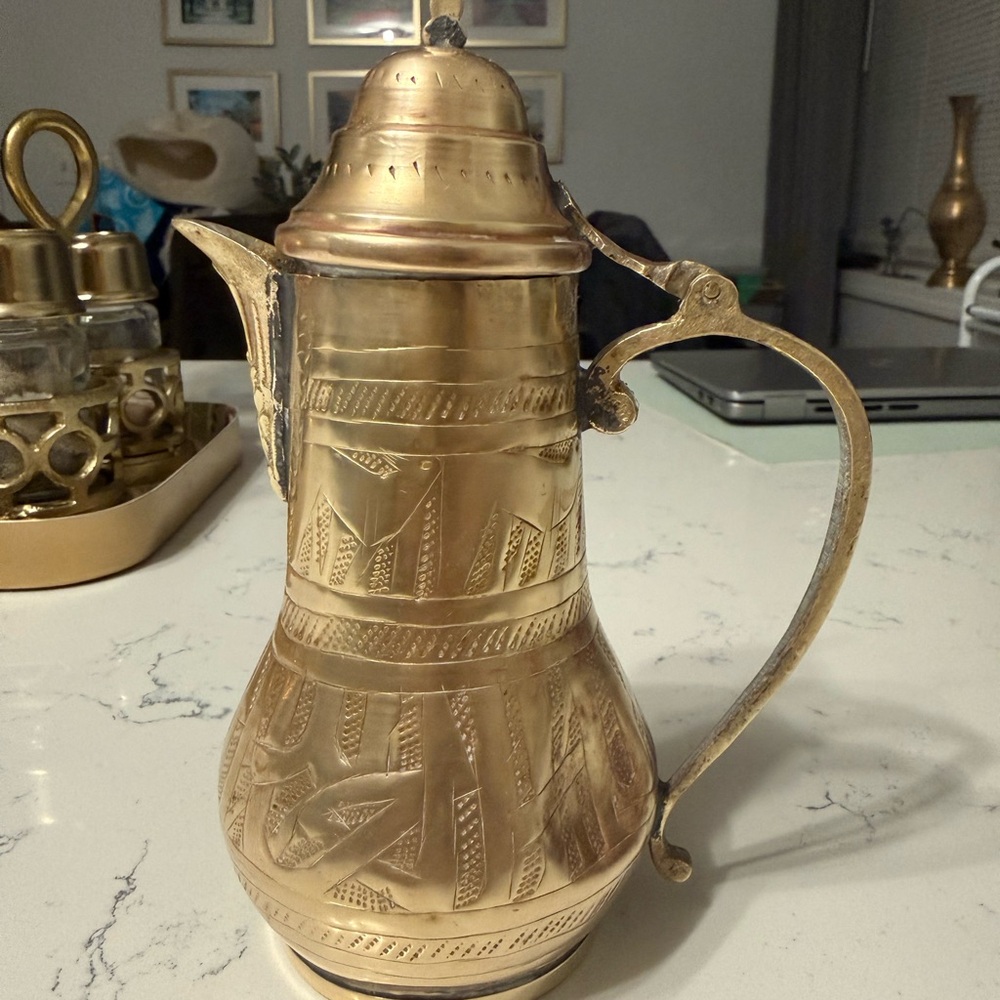 Vintage Brass Gold-Toned Pitcher